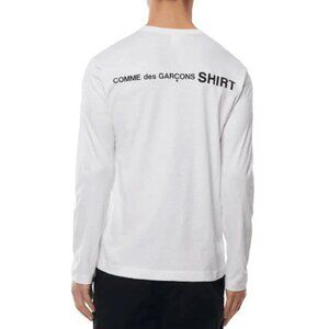COMME DES GARCONS Back Logo Print Long Sleeve T-Shirt White